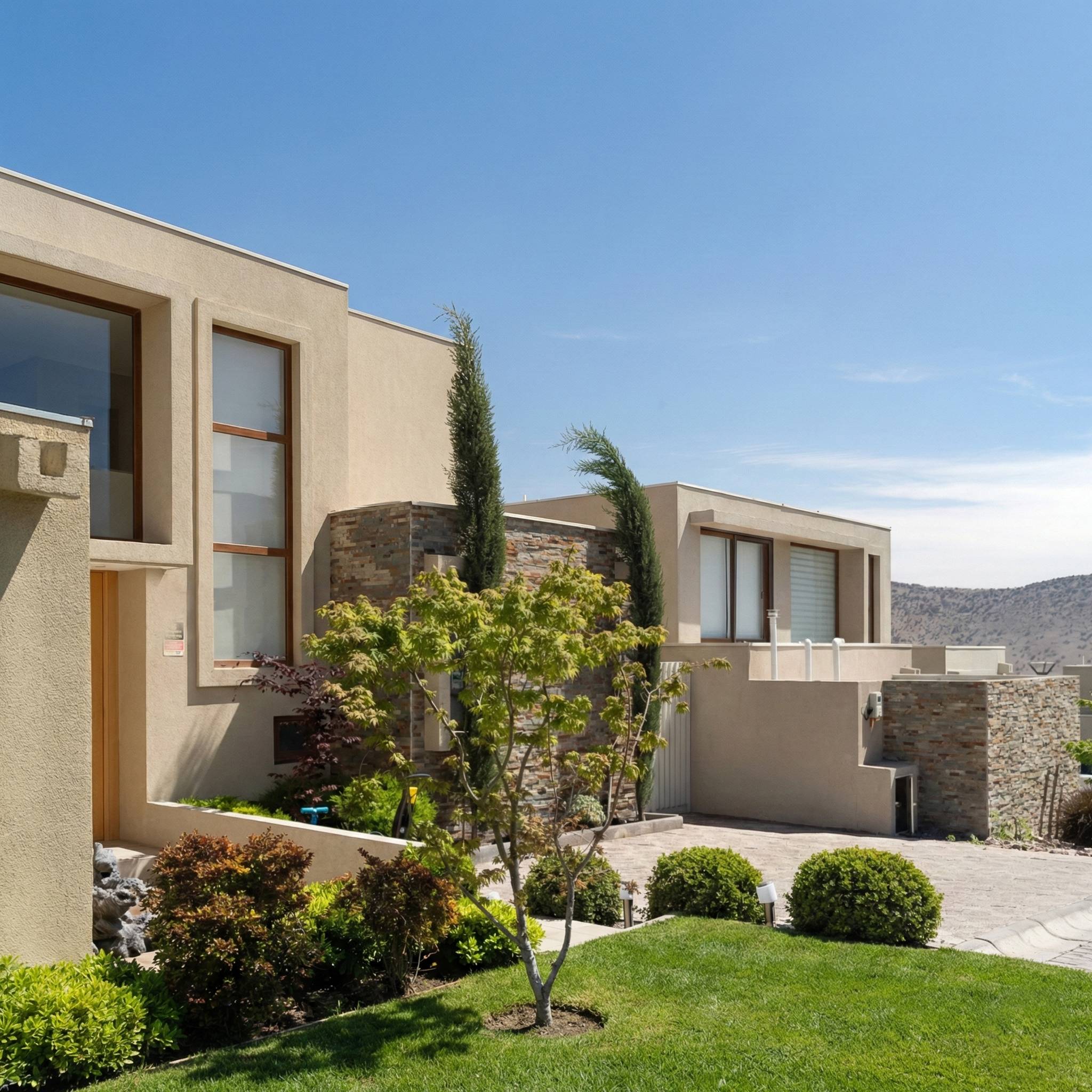 Casa en Chamisero con jardín y montañas